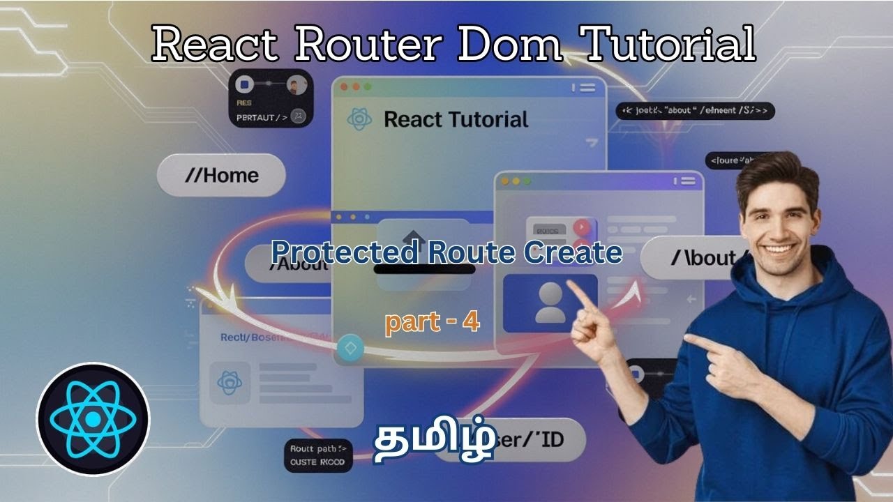 React Router Tutorial in Tamil part - 4 | Protected Route create Tamil  | React Routing in Tamil