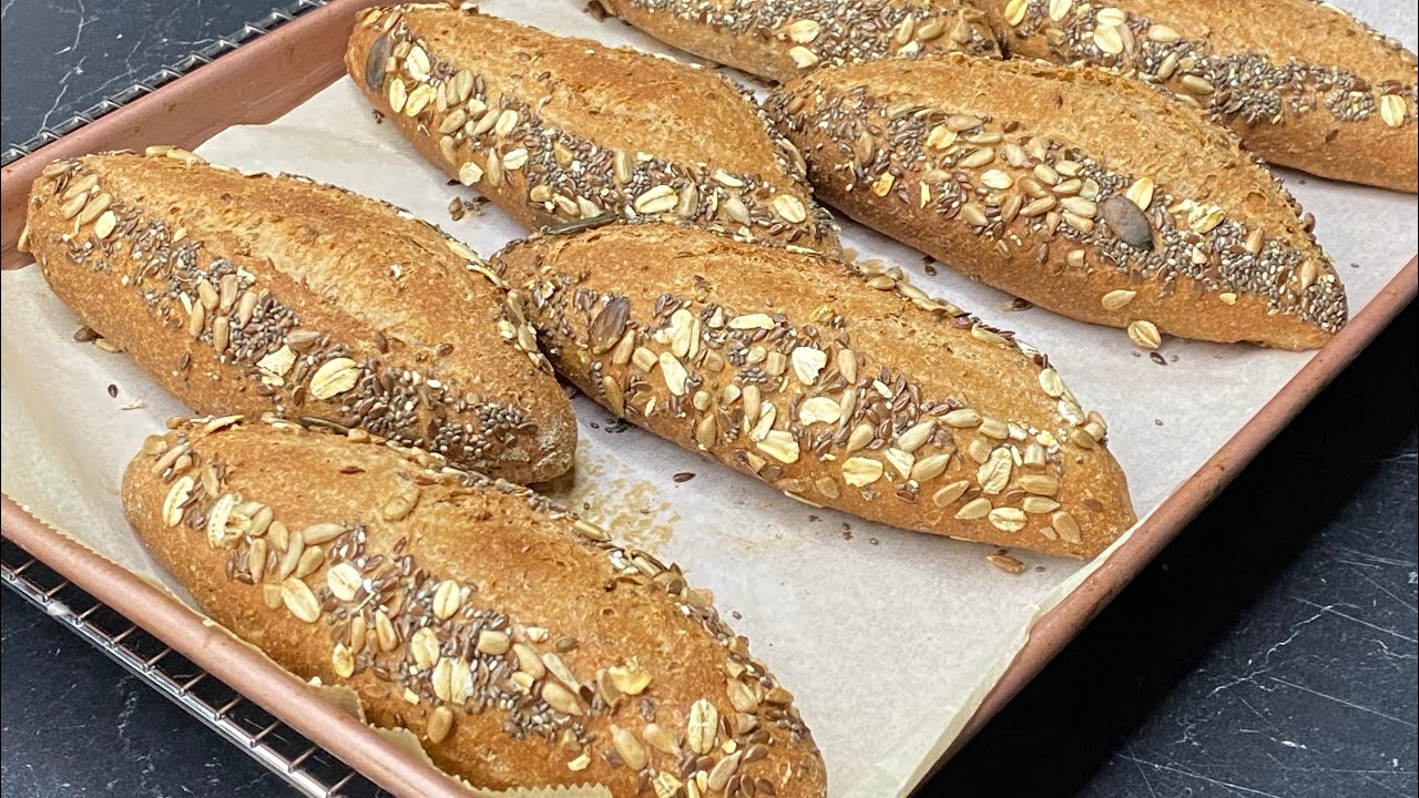 ميني باكيط صحي بالقمح الكامل والشوفان شهوة منوا سهل وسريع للفطور والسندويتشات 👌