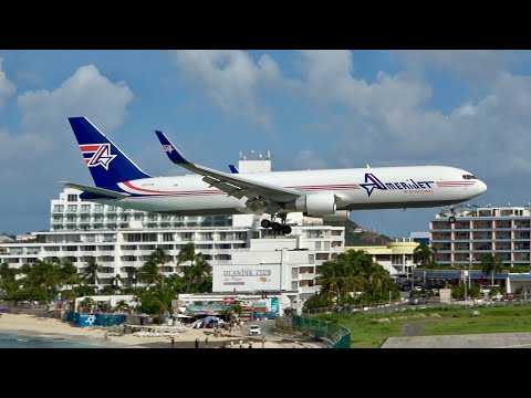 St Maarten Princess Juliana Airport *New Spot* Maho Beach SXM Planespotting in 4K from The Morgan