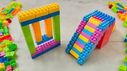 Satisfying DIY Slide ASMR/ Building Blocks/block game/lego building blocks #asmr#buildingblocks#lego