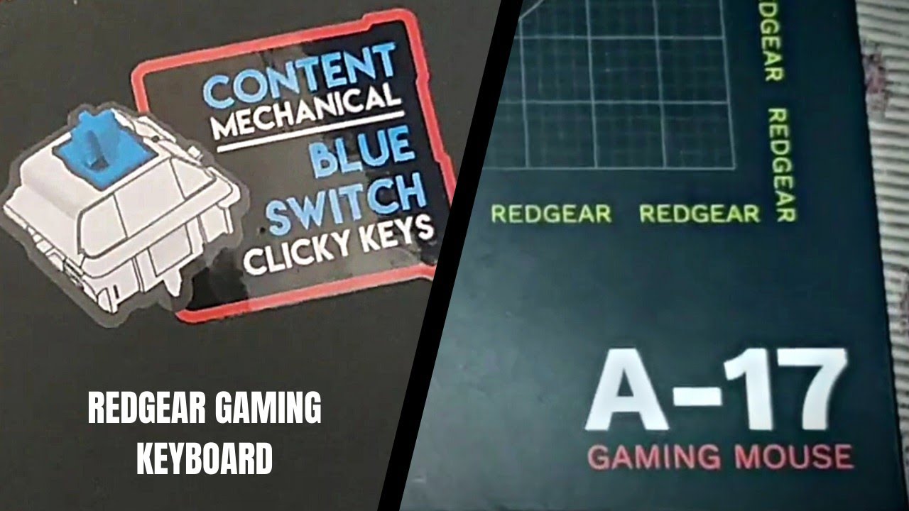 Best Budget Redgear Mechanical Keyboard | A-17 Mouse Unboxing | Shadow Blade Blue Switch Keyboard