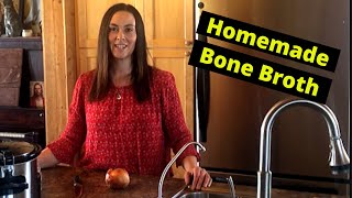 Homemade Chicken Bone Broth for Gut Healing