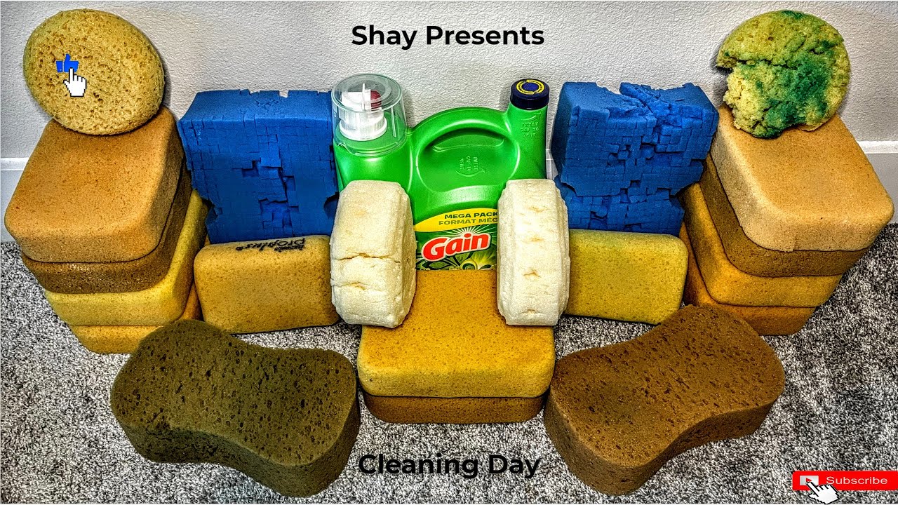 💚✨Laundry Day ASMR Astonish Sponge Squeezing✨💚