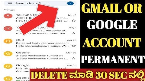 delete gmail account from android phone Kannada|how to delete gmail account from android phone