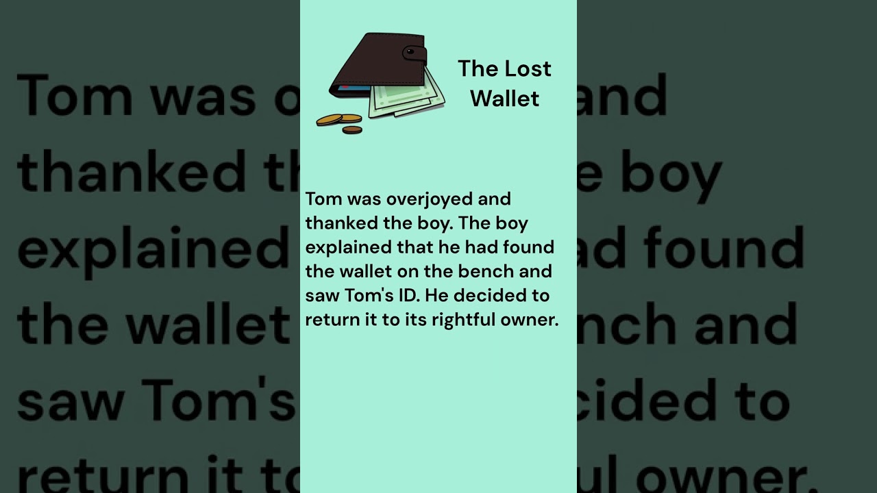 The Lost Wallet - Learn English through short stories