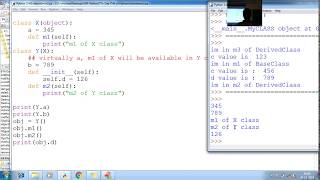 171 Python Inheritance Super Base parent class and sub Derived child class access Python Programming