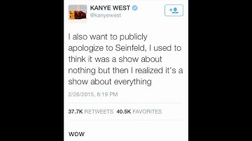 Seinfeld Theme Song but the lyrics are replaced with 5.6% of Kanye