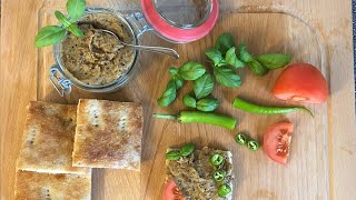 Einfaches und Leckers Aubergine Brotaufstrich für Wintertage!