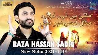 Milti Hi Nhi Koi Misal Aisi Dehar Mein Bay Goro Kafan Bhai | Noha Bibi Zainab | Raza Hassan Sadiq