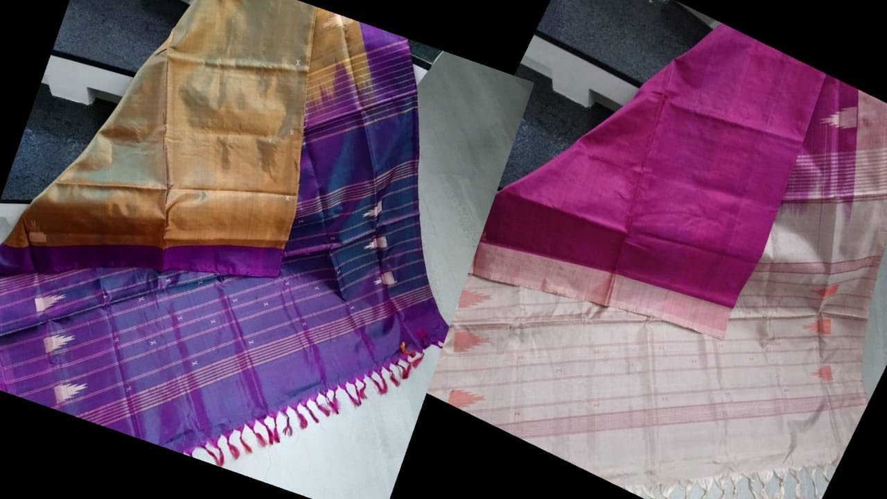 Pure Handloom Banana Silk Sarees Vaalai Pattu Sarees Part 3 YouTube
