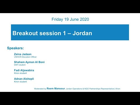 Panel: What are the enabling factors for successful online learning? Jordan as best practice