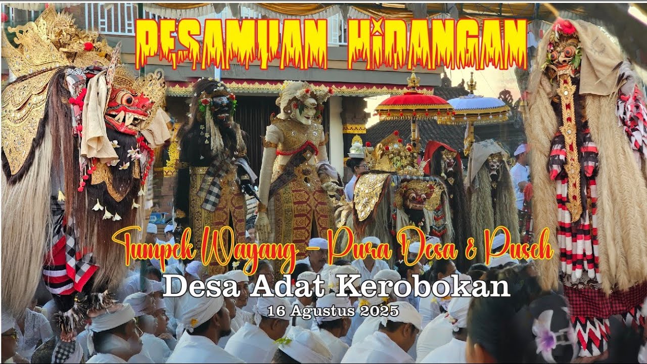 Pesamuan Hidangan Tumpek Wayang Pura Desa & Puseh, Desa Adat Kerobokan