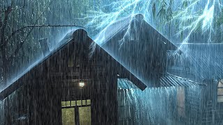 Relaxing Rain for Perfect Sleep  Fall Asleep Fast Heavy Rain & Majestic Thunder on Farmhouse