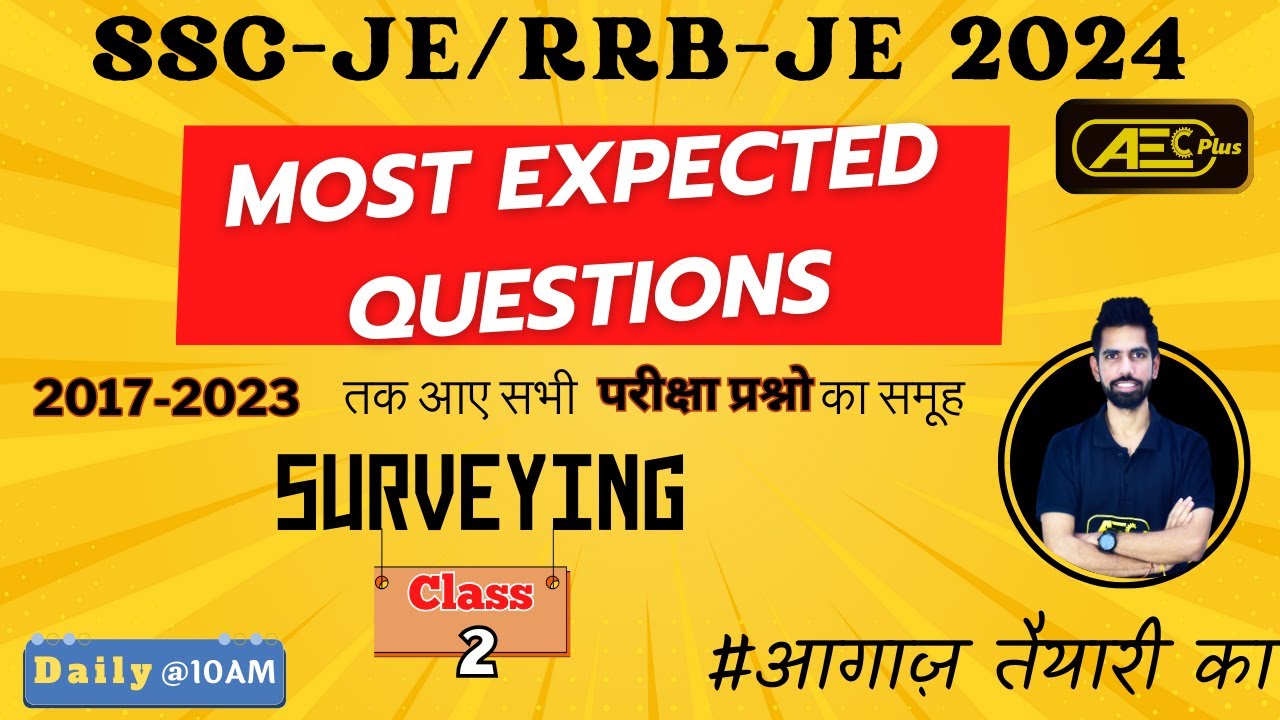 Surveying | Most Expected Questions - Part 2 | SSC JE 2024 & RRB JE ...
