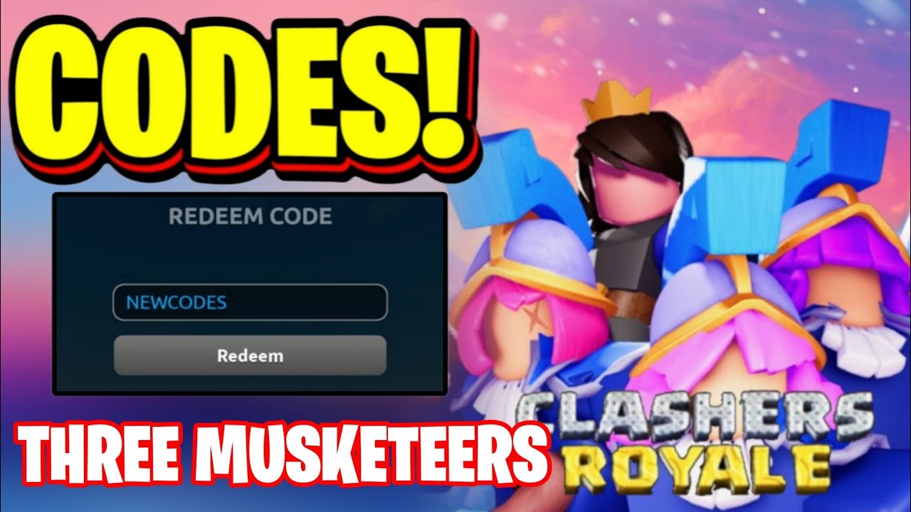 *NEW* ALL THREE MUSKETEERS UPDATE CODES FOR CLASHERS ROYALE! ROBLOX CLASHERS ROYALE CODES