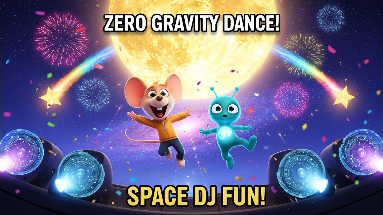 Alien Dance Party in Space! 👽🌟 | Moon DJ Zero Gravity Groove 🎶🌙