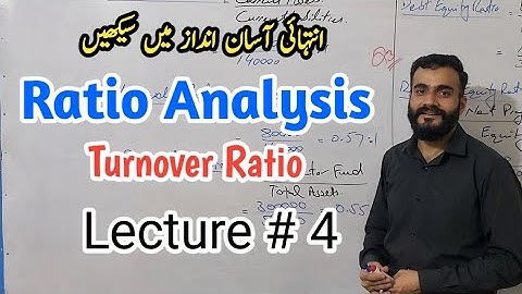 Ratio analysis | turnover ratio | Advanced Accounting | BBA B.Com