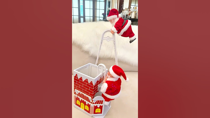 Cute Santa Clause Climbing the Ladder! Santa toys 🎅🏻🎁 #shortsvideo #christmas #present #santa