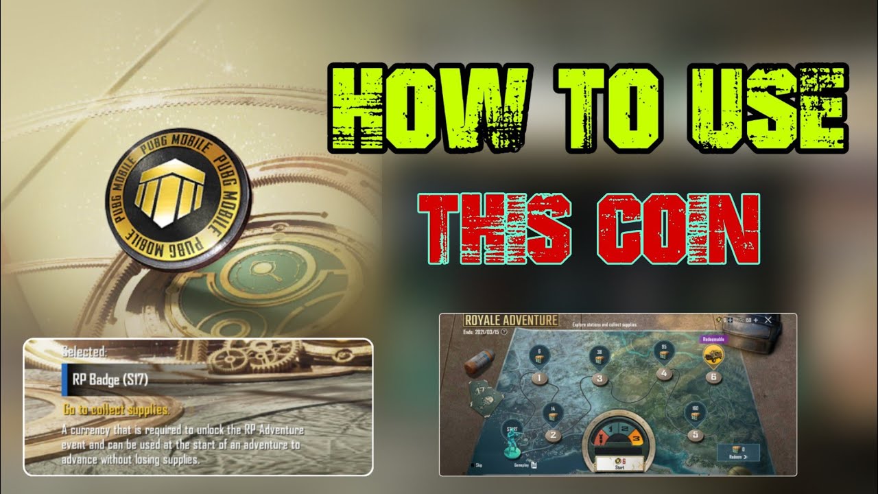 SEASON 17 ROYAL PASS RP BADGE (S17) COIN USE || HOW TO USE RP BADGE (S17) || PUBG MOBILE DROP SPIN
