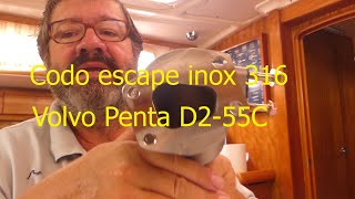 CODO DE ESCAPE INOX VOLVO PENTA D255C