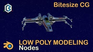 Blender tutorial - Low Poly Modeling an X-wing 9 - Background with Nodes