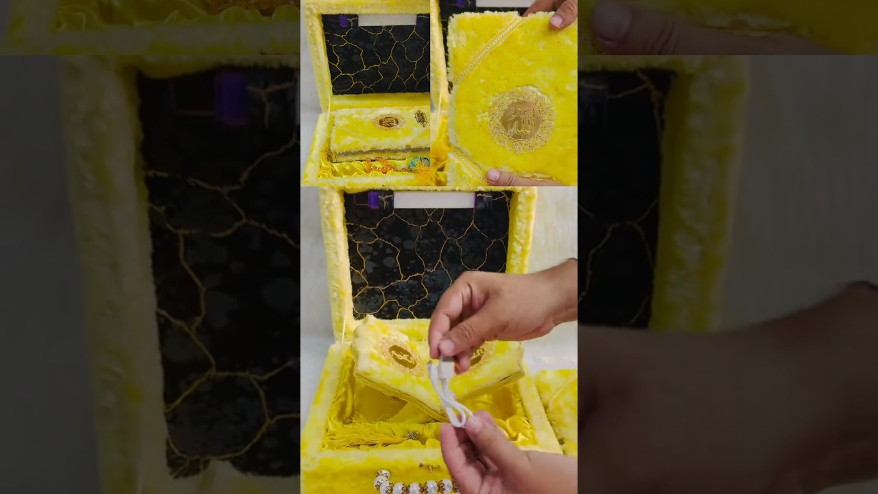 Beautiful Yellow Quran Gift #islamicstatus #trendingshorts
