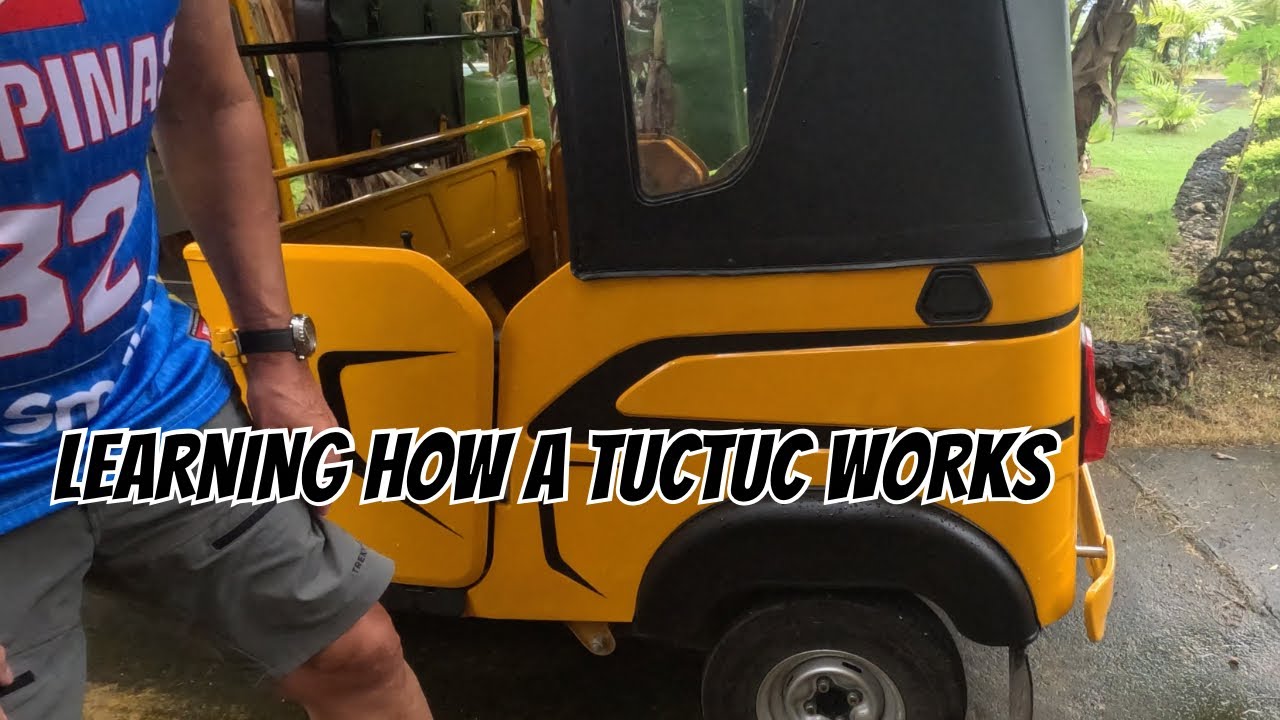 Learning how a tuctuc works, and passing a cow on a tricycle