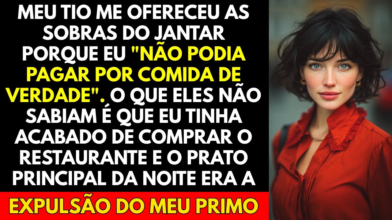 Meu tio me ofereceu as sobras do jantar porque eu não podia pagar por comida de verdade...