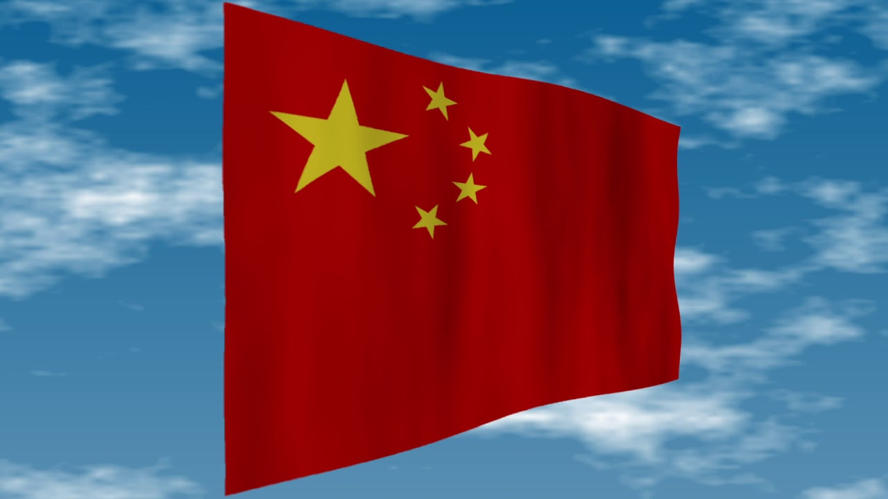 中国の国旗背景の空には雲が流れています Flag Of China Clouds Are Flowing In The Background Youtube