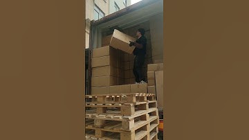 Work hard for better future. Loading container with our worker.