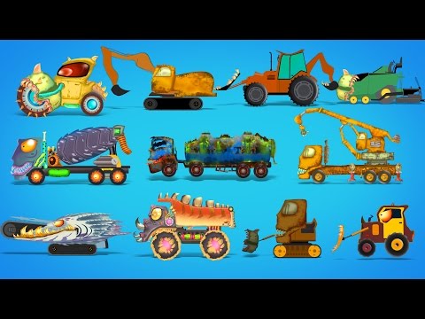 scary construction vehicles | Halloween cars for children