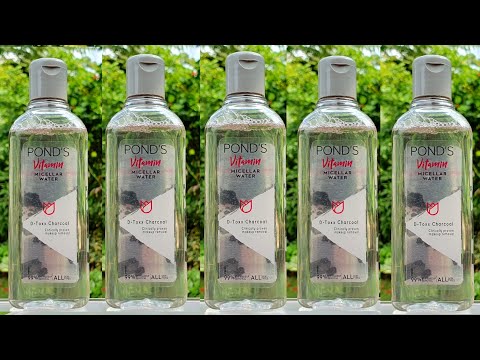 Ponds Vitamin Micellar Water D - Toxx Charcoal review & demo | RARA | makeup remover micellar water