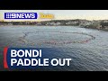 Dozens pay stunning tribute to Bondi stabbing victims | 9 News Australia