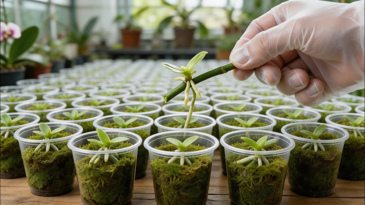 The secret to propagating 1000 orchid plants using plastic cups in just 5 days.