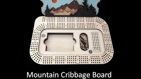 Mountain Cribbage Board | Lasered