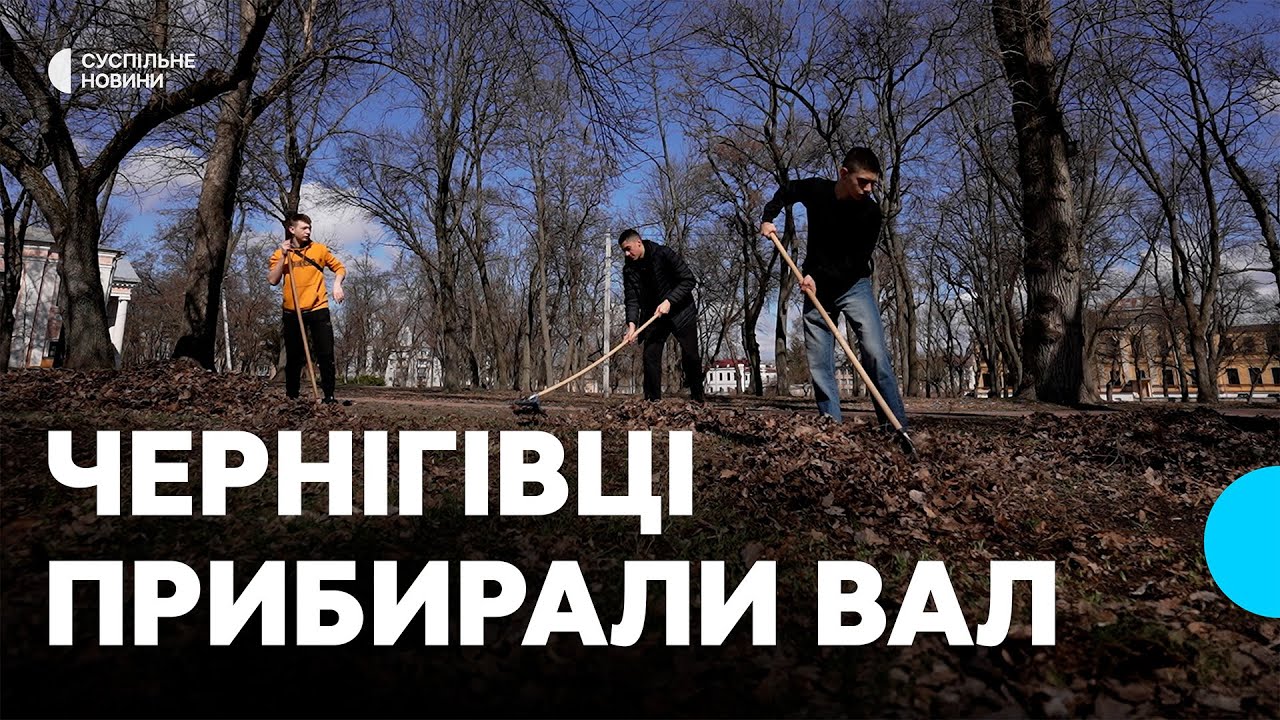 Згрібали торішнє листя, обрізали кущі та висаджували троянди: у Чернігові на Валу провели толоку