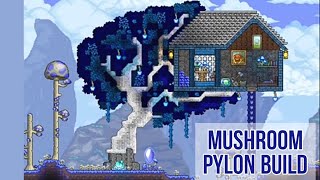 Simplest Mushroom Pylon Design | Terraria 1.4 | Speed Build