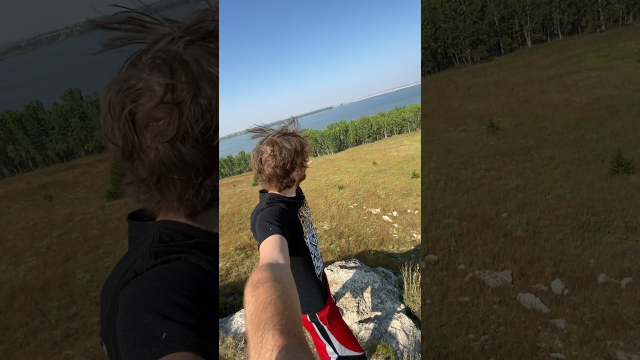 Driving through Keith Sebelius Lake (Norton, Kansas)