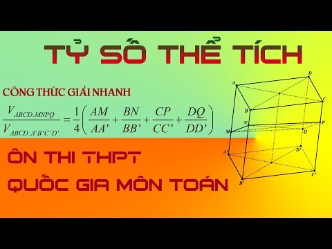 Video Công thức giải nhanh bài toán tỷ lệ thể tích | Ôn thi... - youtube
