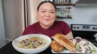Cook and Eat with Me: Potato Soup Mukbang by AngelaEats 3,588 views 7 months ago 19 minutes