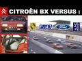 Citroën BX 19 GT face à la concurrence: Renault 18 / Peugeot 305 / Ford Sierra / Fiat Regata