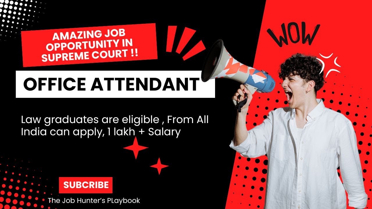 Supreme Court vacancies | 1 Lac per month Salary | सुप्रीम कोर्ट  लॉ क्लर्क अवसर 2026 