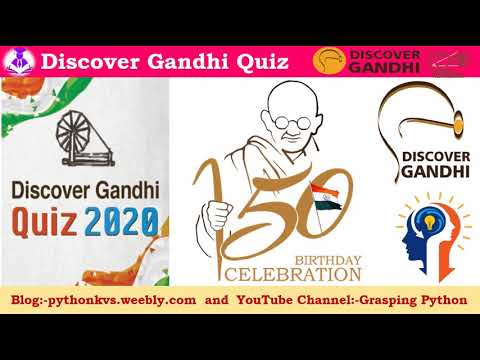 Discover Gandhi Quiz-2020|| Gandhi Quiz|| Online Quiz|| Diksha|| discovergandhi.in|| Gandhi Parichay