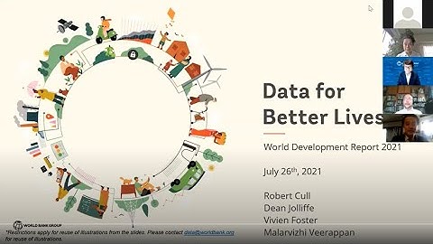 World Development Report (WDR) 2021: Data for Better Lives