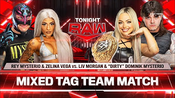 Rey Mysterio & Zelina Vega vs Liv Morgan & "Dirty" Dominik Mysterio (1/2): Raw, Jul. 8, 2024