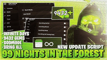 99 NIGHTS IN THE FOREST Script Pastebin 2025 INFINITE WOOD, FARM DIAMOND, BRING, GOD MODE (NO KEY)