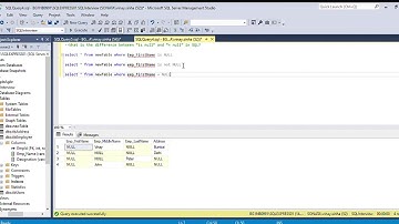 What is the difference between “is null” and “= null” in SQL