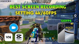 POCO F7 BEST SCREEN RECORDING SETTINGS |  4K 60FPS BGMI  screenshot 4