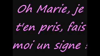 Marie, Johnny Hallyday; avec paroles