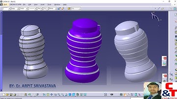 Bottle design in Catia ll Surface modelling ll How to make bottle in catia ll Cad&tech